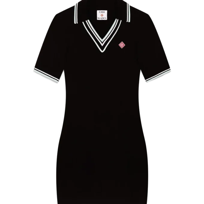 Viskose-Poloshirt mit V-Ausschnitt