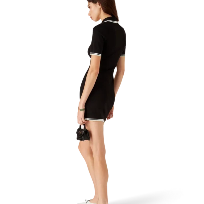 Viskose-Poloshirt mit V-Ausschnitt