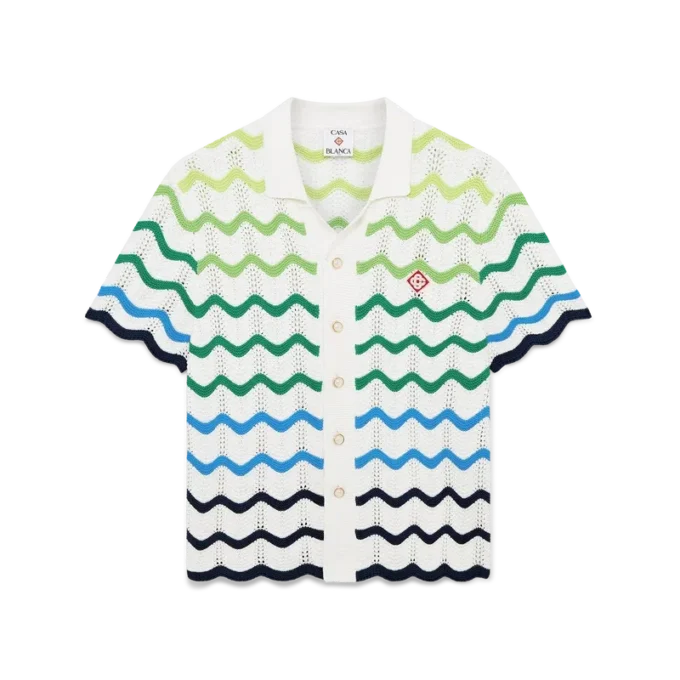 Wave Kurzarm-Strickhemd mit Shorts