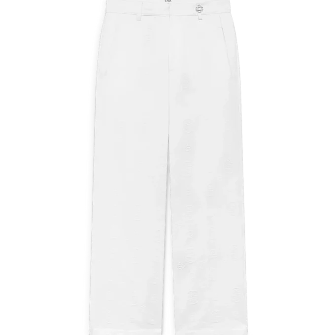Weiße Chino-Hose mit Monogramm Weiße Chino-Hose mit Monogramm