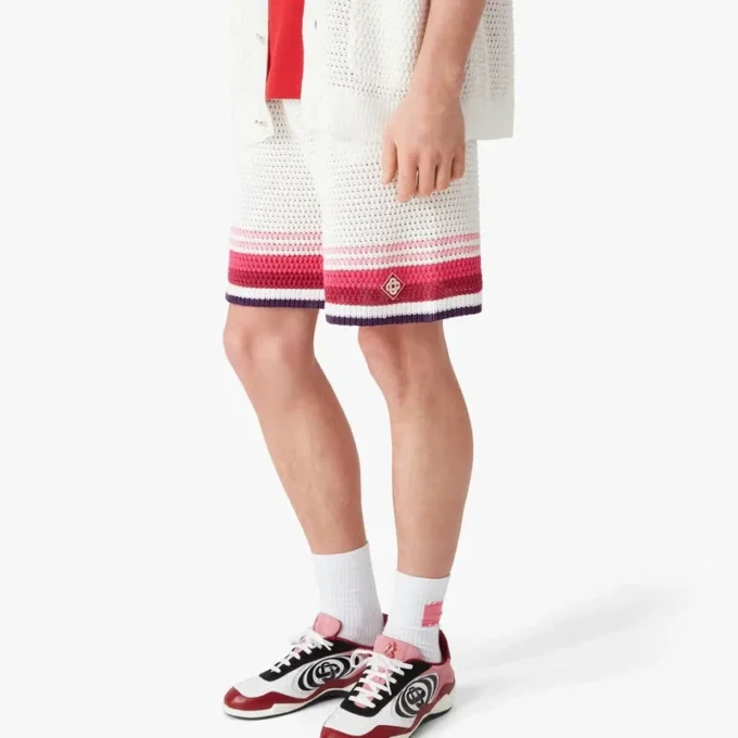 Weiße Häkel-Shorts