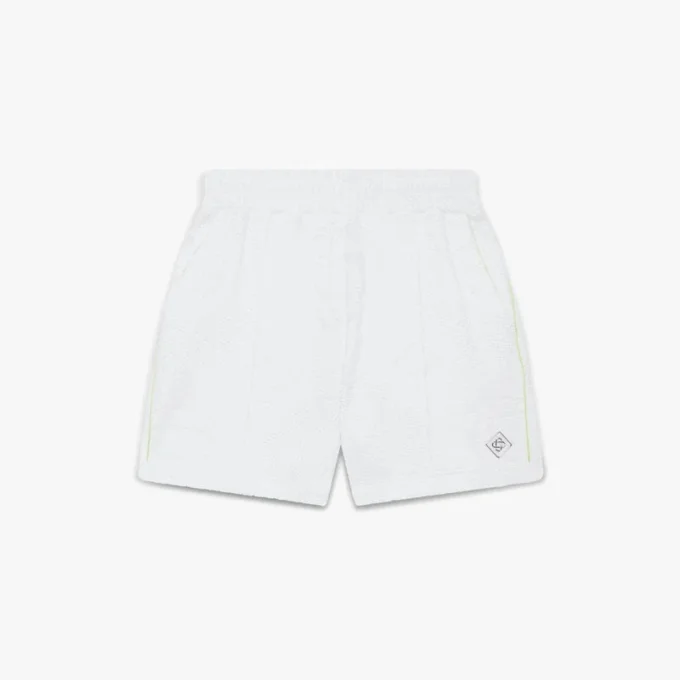 Weiße Monogram-Shorts aus Frottee