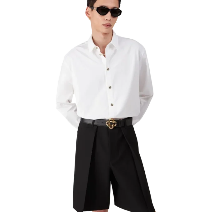 Weißes Baumwollhemd