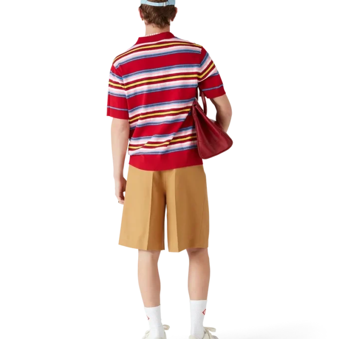 Woll-Shorts mit Falten